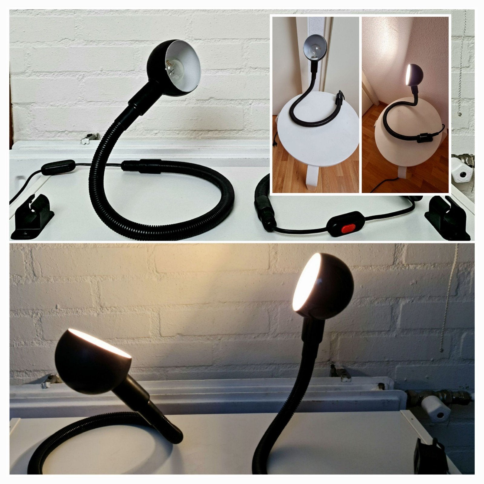 Isao Hosoe Serpent lampen set zwart + 1 bruine Hebi Valenti, Ophalen