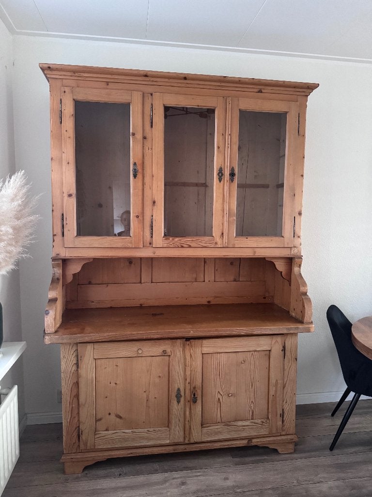 Antieke grenen buffetkast – circa 1880, Ophalen, Gebruikt, 200 cm of meer, 150 tot 200 cm