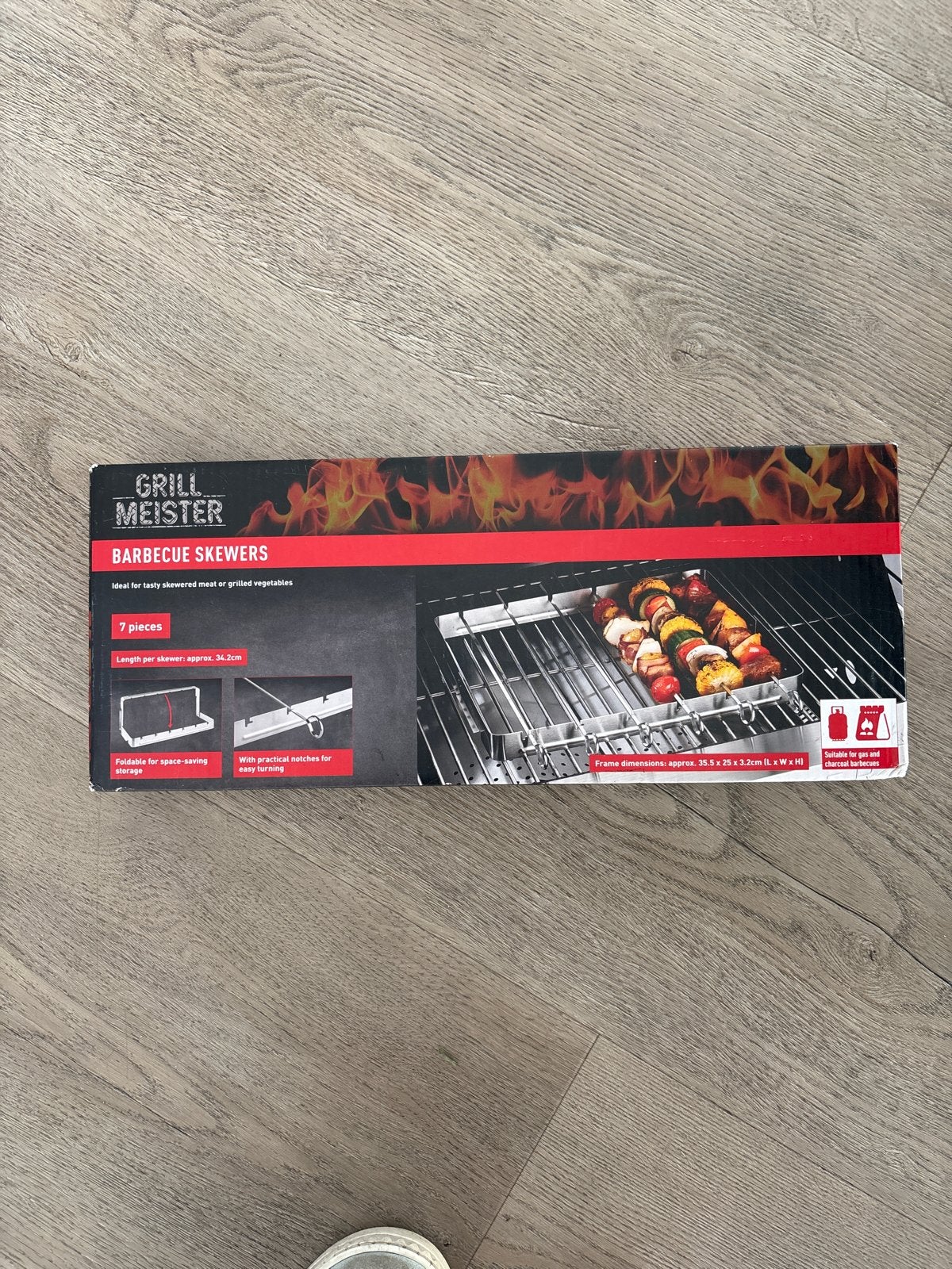 NIEUW Grill Meister Spiesen Set - RVS, 7 Stuks, Ophalen of Verzenden, Nieuw