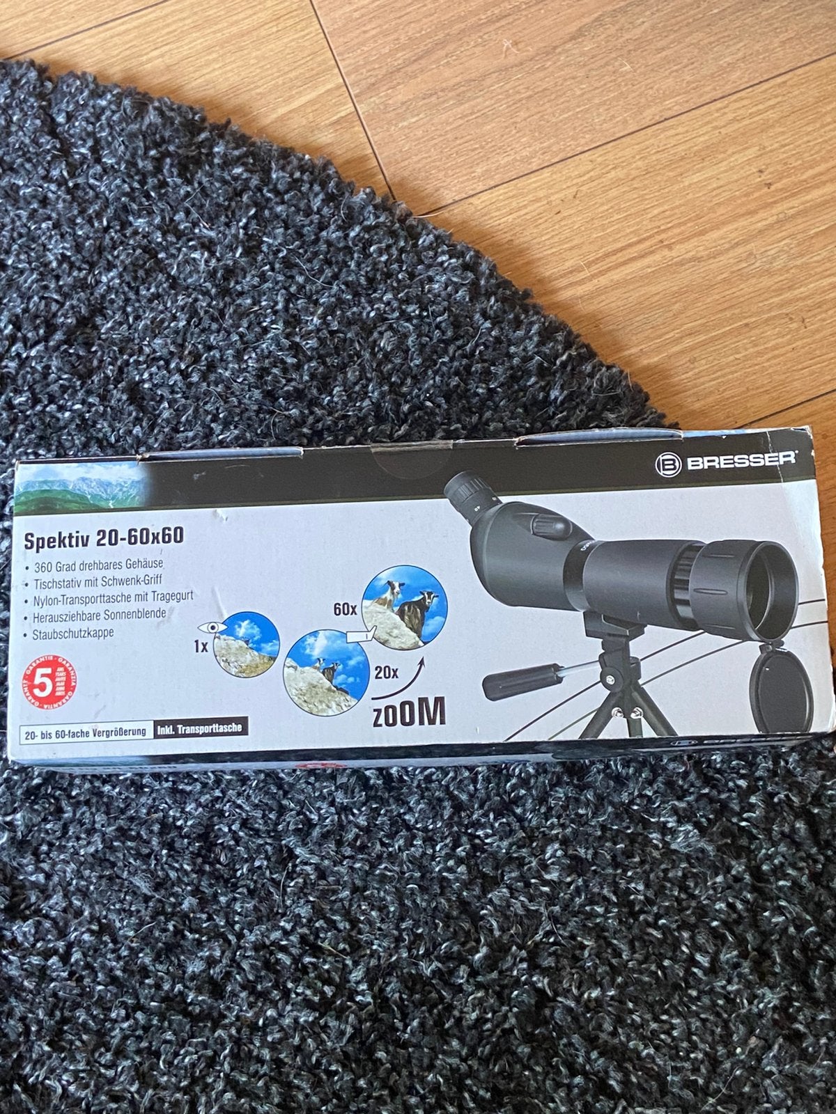 Bresser Spotting Scope Zoom 20-60x60 Zwart, Ophalen, Nieuw, Minder dan 80 mm, Lenzentelescoop (refractor)
