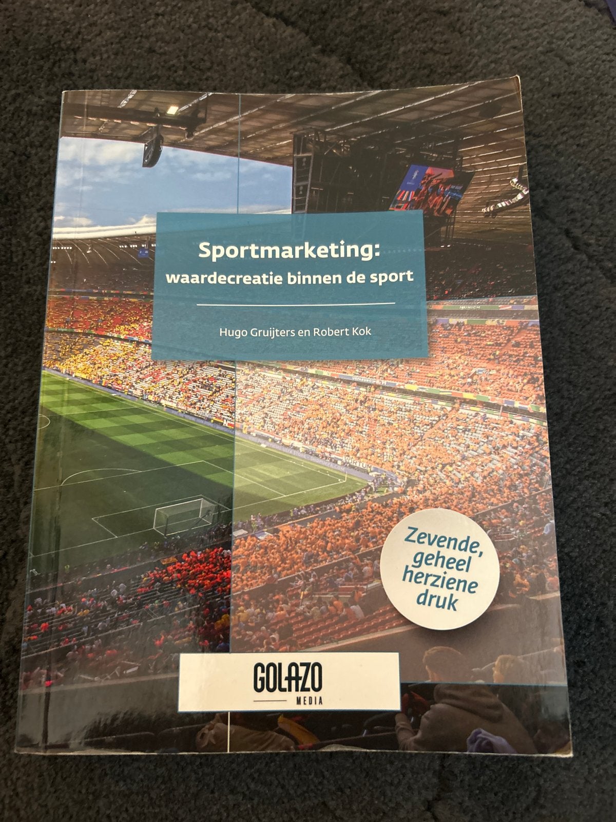 Sportmarketing: waardecreatie binnen de sport (7e druk), Boeken, Ophalen of Verzenden, Gamma, Zo goed als nieuw, HBO