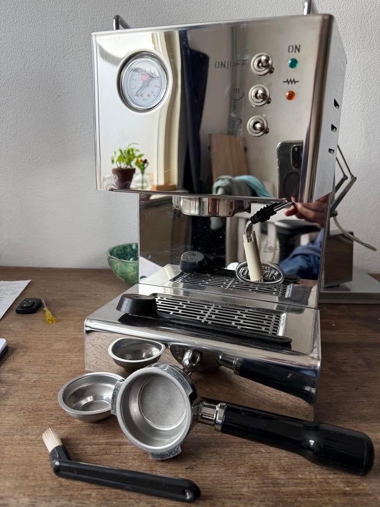 Quickmill 3000 Espressomachine , Nieuwstaat-Klassiek Design, Witgoed en Apparatuur, Stoompijpje, Espresso apparaat, Nieuw, Gemalen koffie