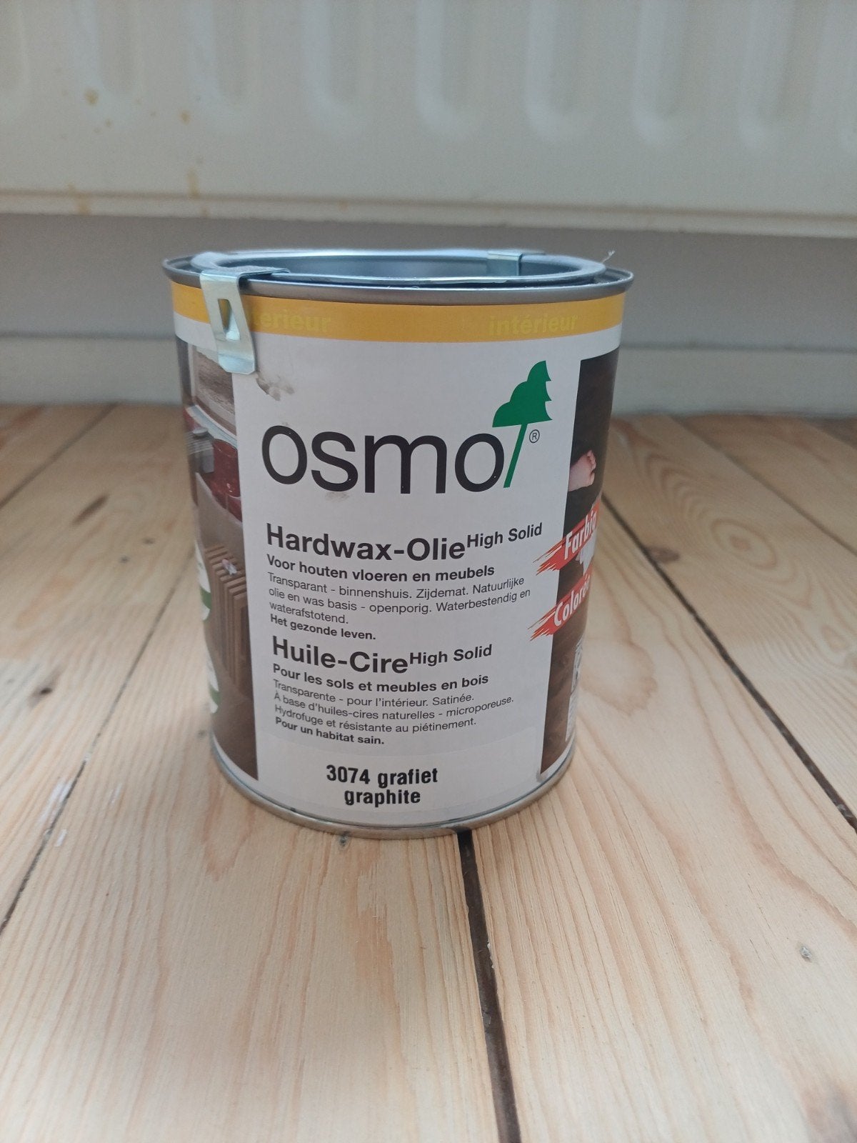 Osmo Hardwax-Olie 3074 Grafiet - Nieuw, verkeerde kleur, Nieuw, Beits, Ophalen of Verzenden, Grijs