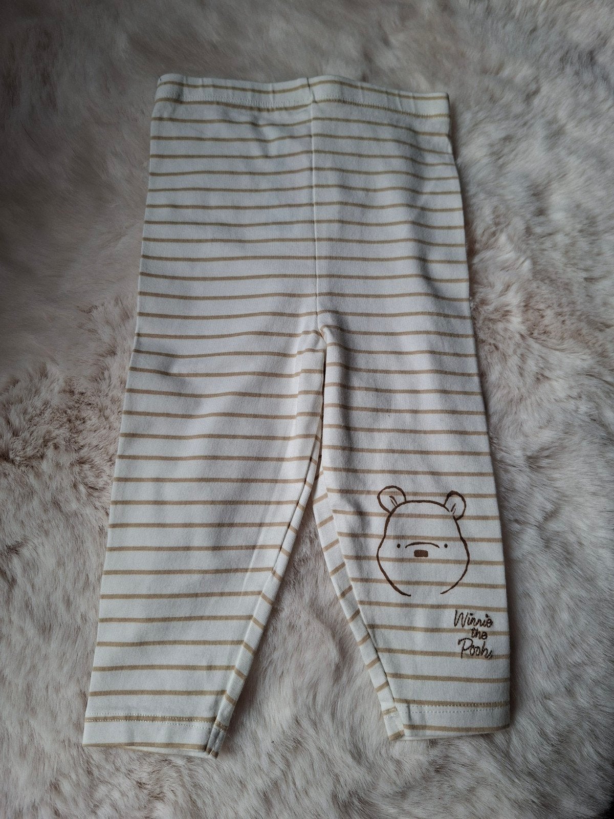 Winnie the Pooh gestreepte legging maat 80 z.g.a.n., Disney, Gebruikt, Broekje, Jongetje of Meisje