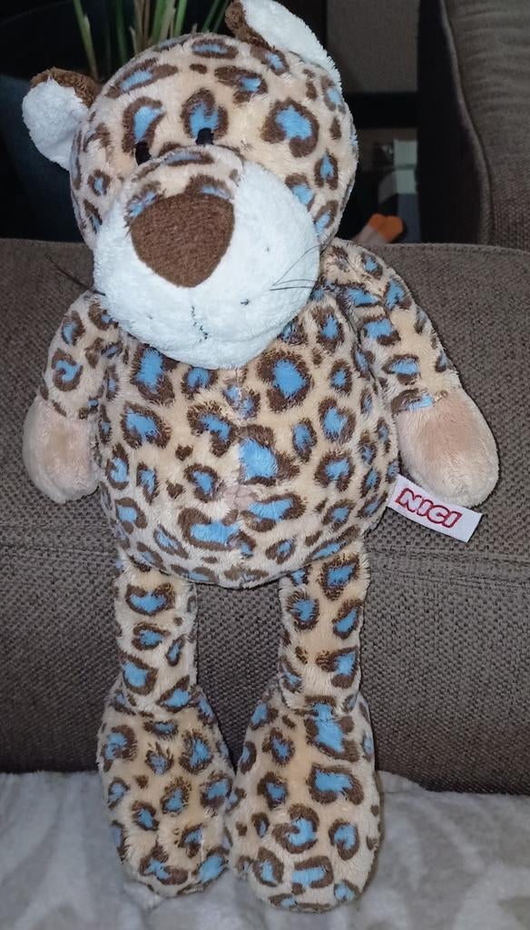 Nici Leopard wild friend, luipaard. Lichtbruin, blauw., NICI, Overige karakters, Overige typen, Ophalen of Verzenden