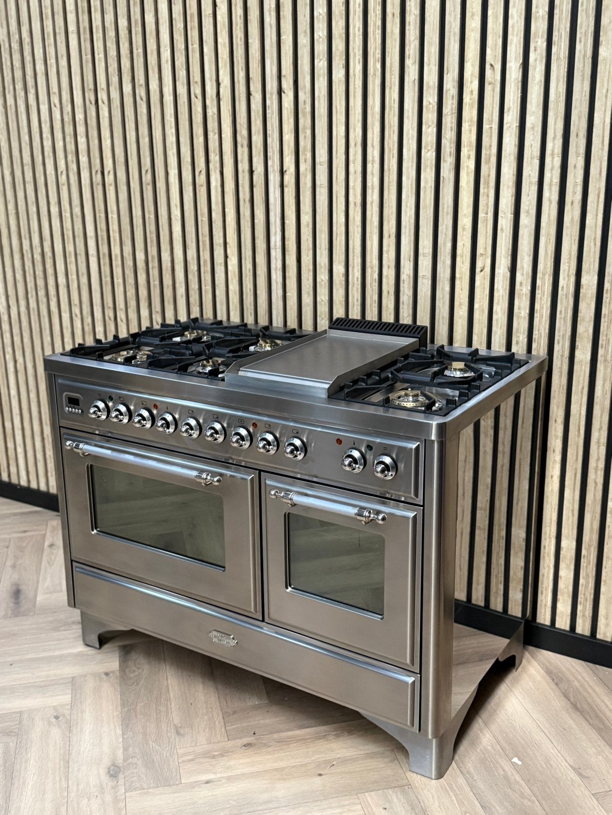 Prachtige Boretti Majestic 120cm Inox + Frytop, Witgoed en Apparatuur, Warmhoudplaat, 60 cm of meer, Ophalen of Verzenden, Gas