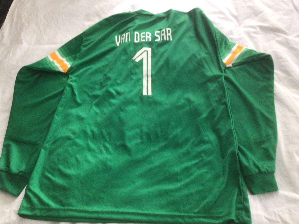 Retro Keepersshirt Van der Sar met handtekening, Ophalen of Verzenden, Zo goed als nieuw, Shirt