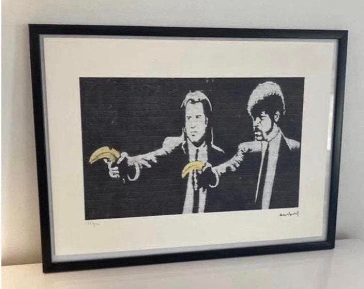 BANKSY : lithografie met certificaat, Antiek en Kunst, Ophalen of Verzenden