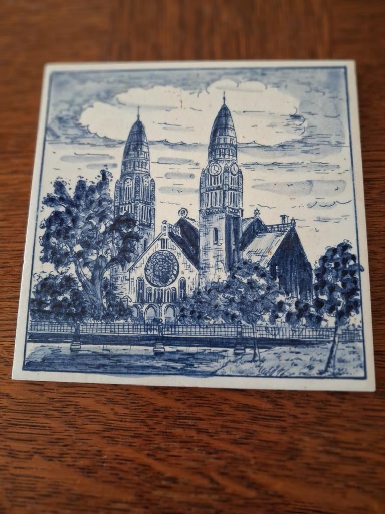 Rotterdam- tegel van de Koninginnekerk, Antiek en Kunst, Antiek | Wandborden en Tegels, Ophalen of Verzenden