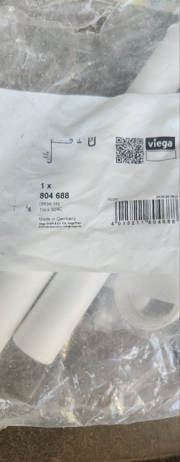 Viega  sifon ruimtebesparend - Nieuw in verpakking, Ophalen of Verzenden, Nieuw, Overige typen