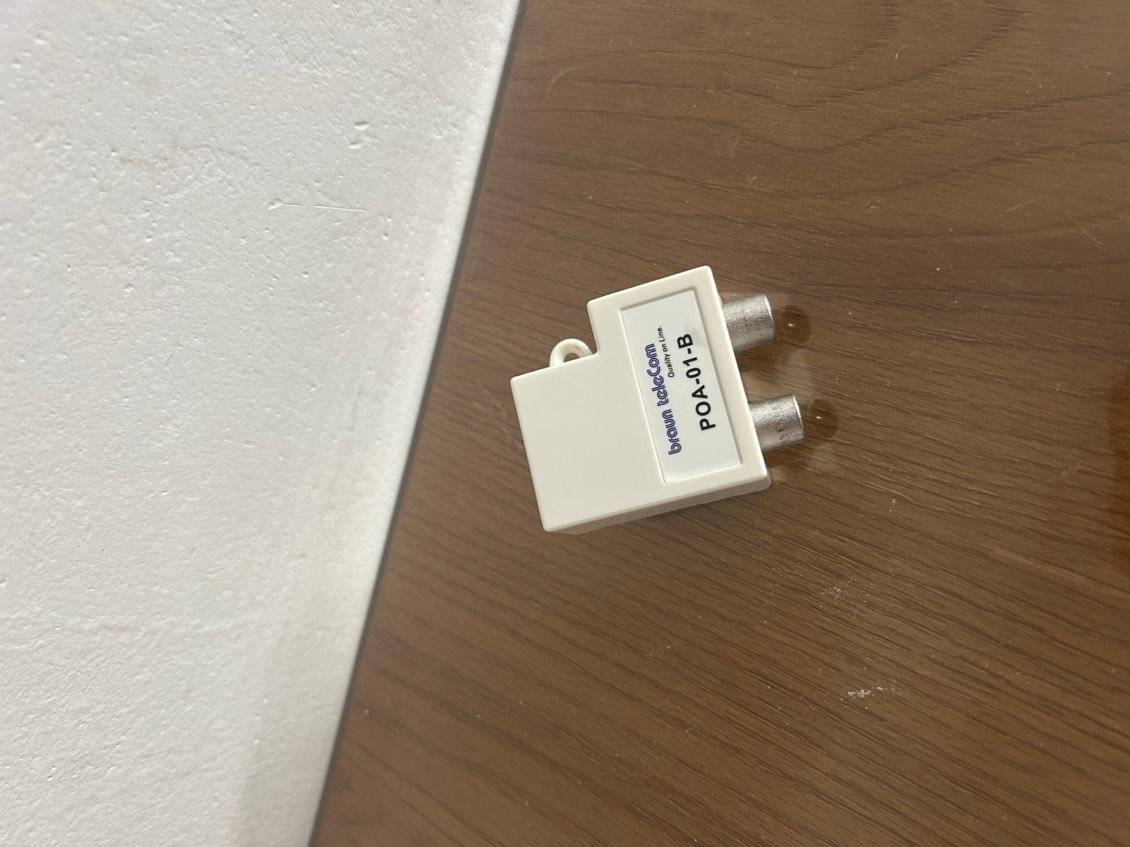 Braun Telecom POA-01-B Coax Splitter, Ophalen of Verzenden, Zo goed als nieuw, Minder dan 2 meter, Coaxiale kabel