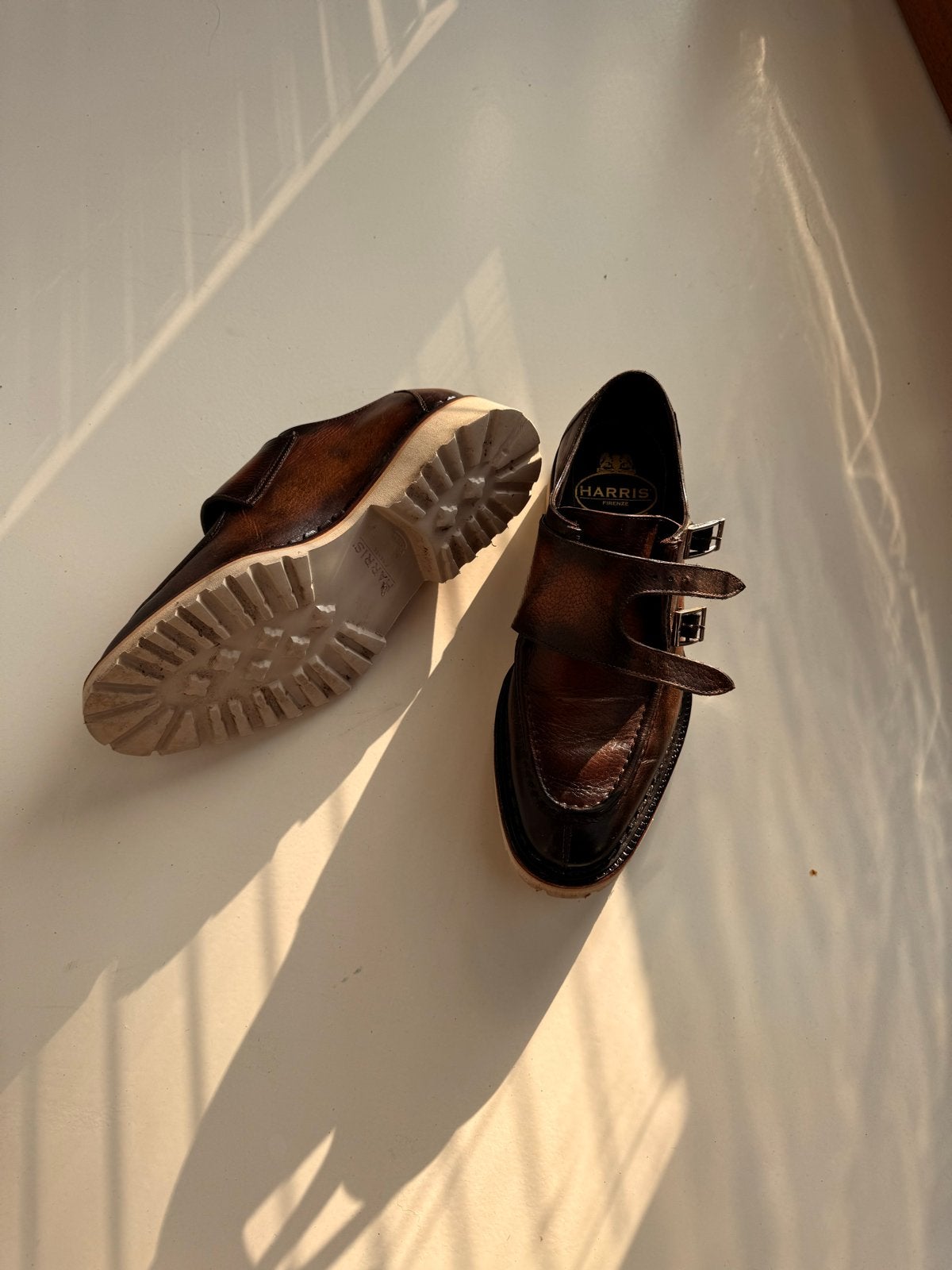Harris Firenze bruine gespschoenen - Maat 41,5, Ophalen of Verzenden, Gedragen, Bruin, Gespschoenen