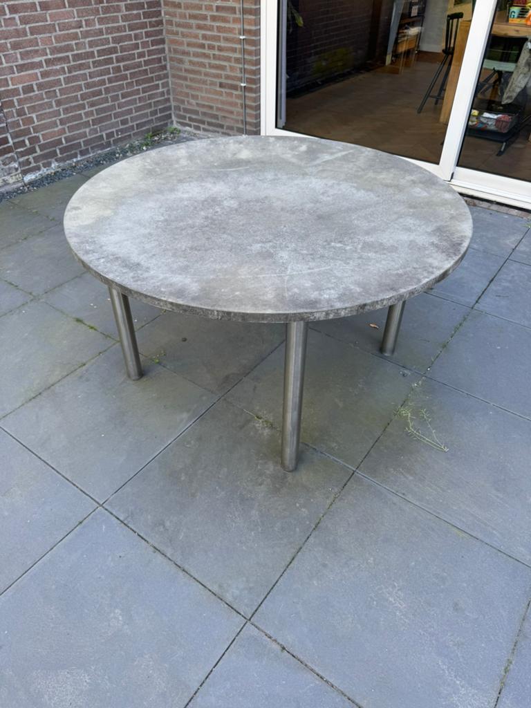 Tuintafel natuursteen, Ophalen, Rond, Overige materialen