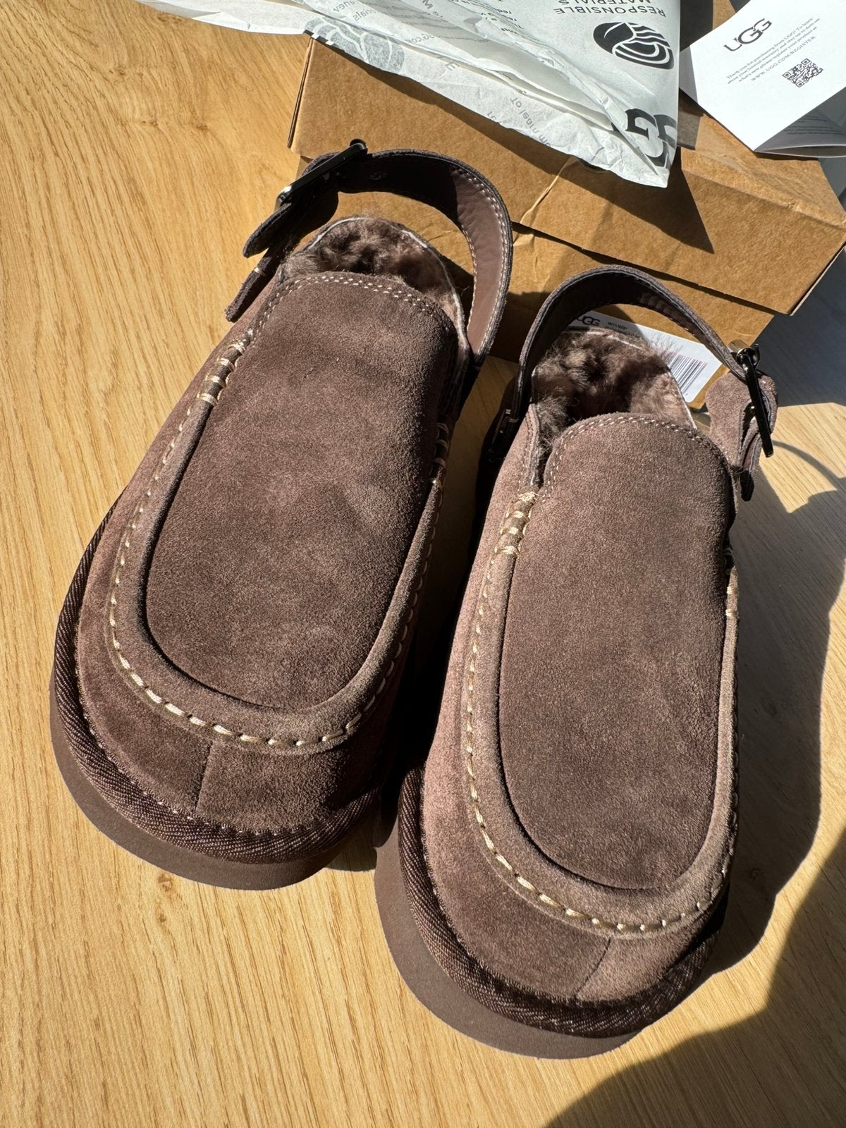 UGG Goldenstar Evelina-klomp maat 38, Bruin, Verzenden, Snowboots, Nieuw