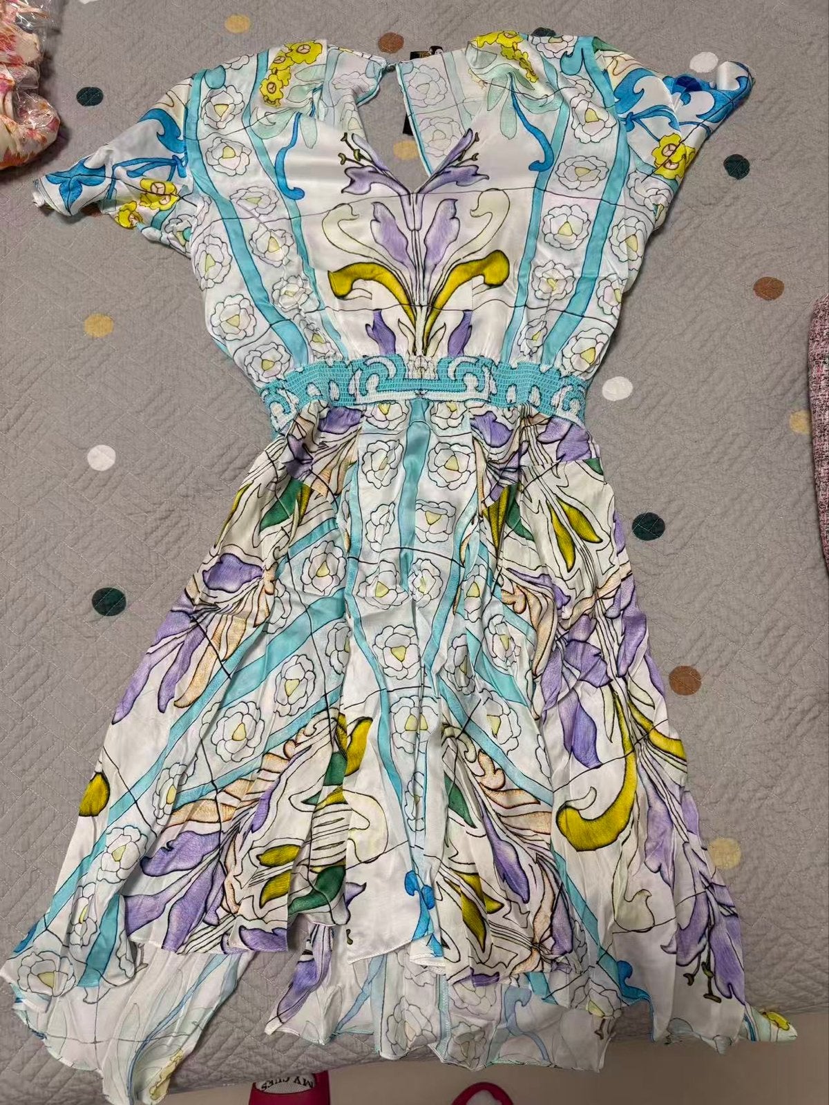 Maje jurk met kleurrijke print, Maat 38/40 (M), Meerkleurig, Nieuw, Ophalen of Verzenden