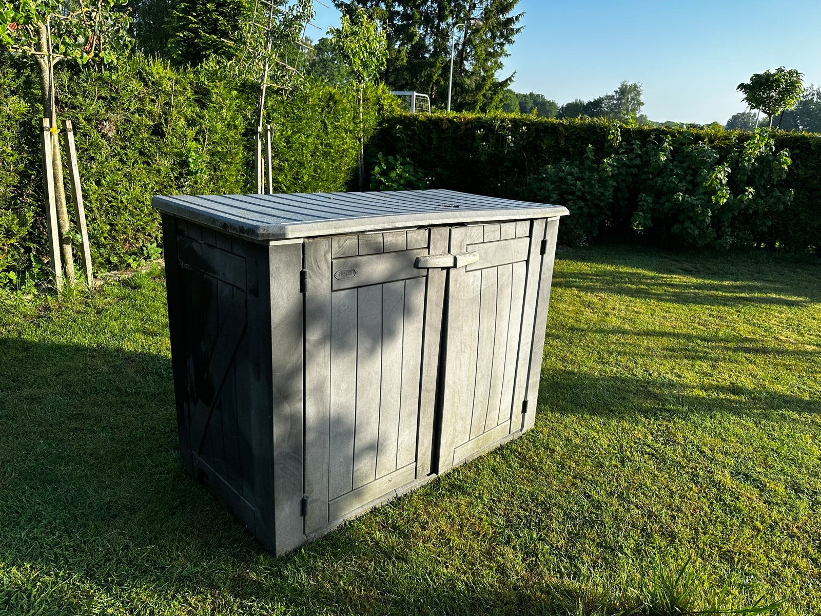 Kunststof berging voor buiten, Tuin en Terras, Ophalen, Gebruikt, Kunststof, Containerberging