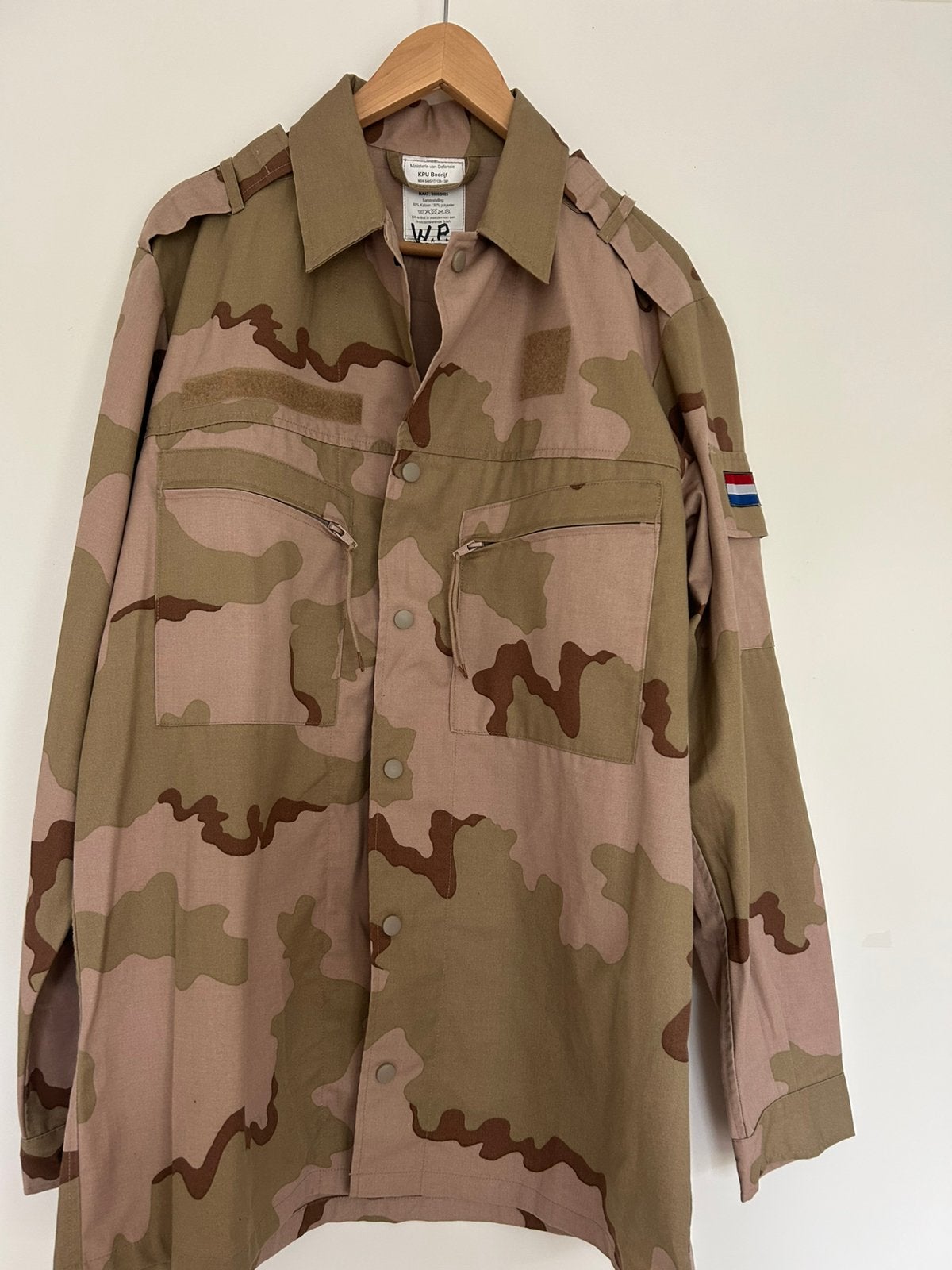 Leger NL zomer jas desert maat 8000/0005, Ophalen of Verzenden, Landmacht, Nederland, Kleding of Schoenen