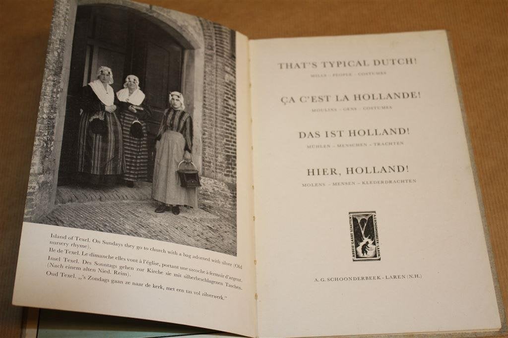 Hier Holland! Molens, mensen, klederdrachten. 1952., Ophalen of Verzenden, Gelezen
