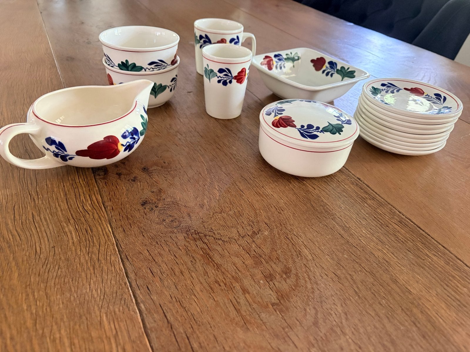 Boch Franse Lelie servies set - Vintage en Handgeschilderd, Antiek en Kunst, Ophalen of Verzenden