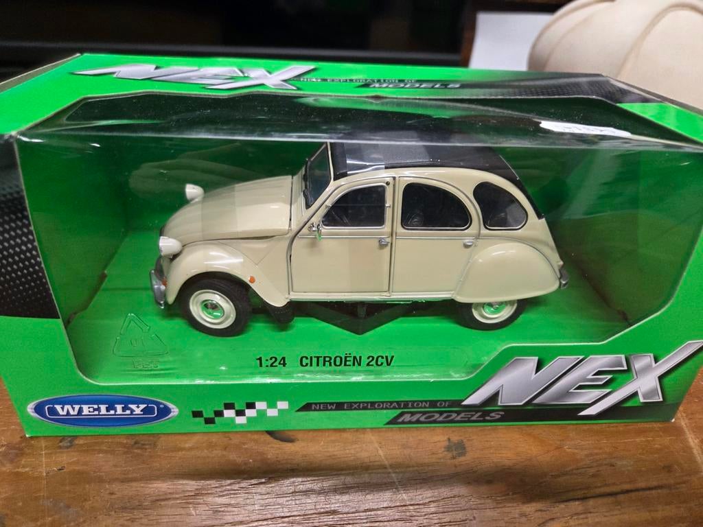 Citroën 2CV Welly Nex schaal 1:24, Hobby en Vrije tijd, Modelauto's | 1:24, Auto, ., Ophalen of Verzenden, Zo goed als nieuw