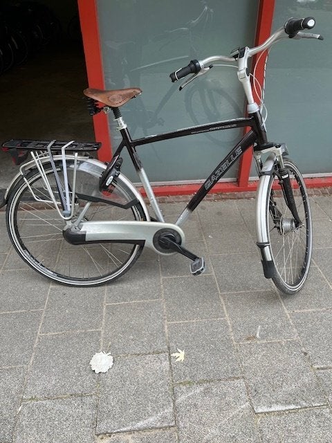 Gazelle fiets met lederen Brooks zadel, Fietsen en Brommers, Ophalen, Gebruikt, Velgrem, Versnellingen