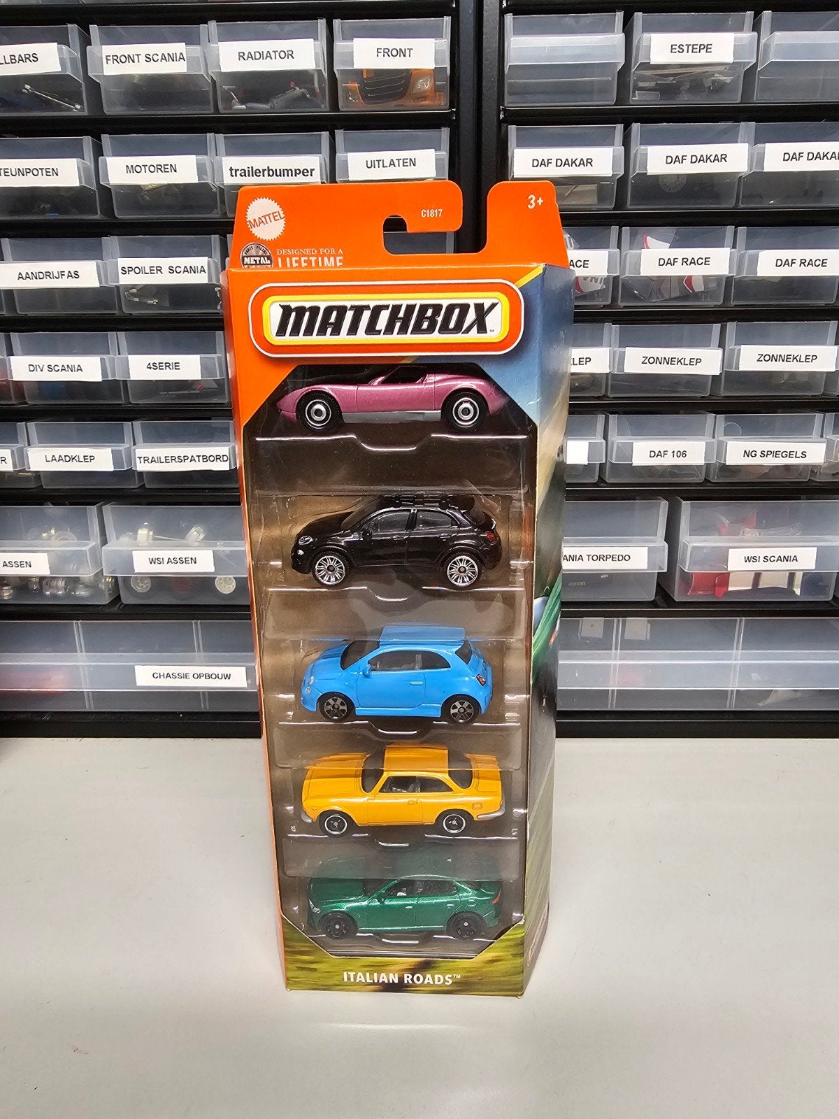 matchbox 5 pack blisterverpakking  nieuw Italian roads., Ophalen, Nieuw, Auto