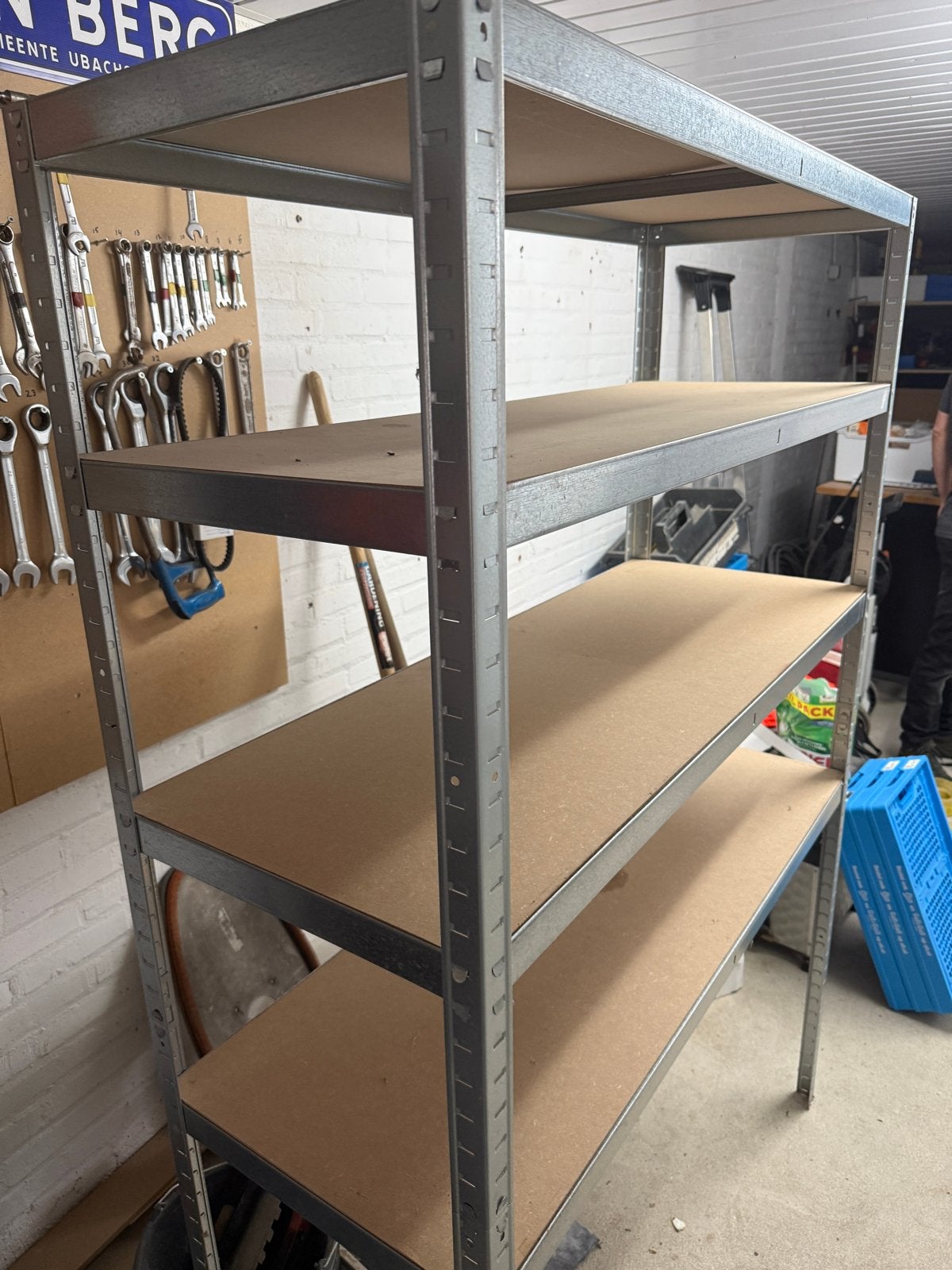 Stevige metalen stellingkast - 120x167x45 cm, Ophalen, Gebruikt