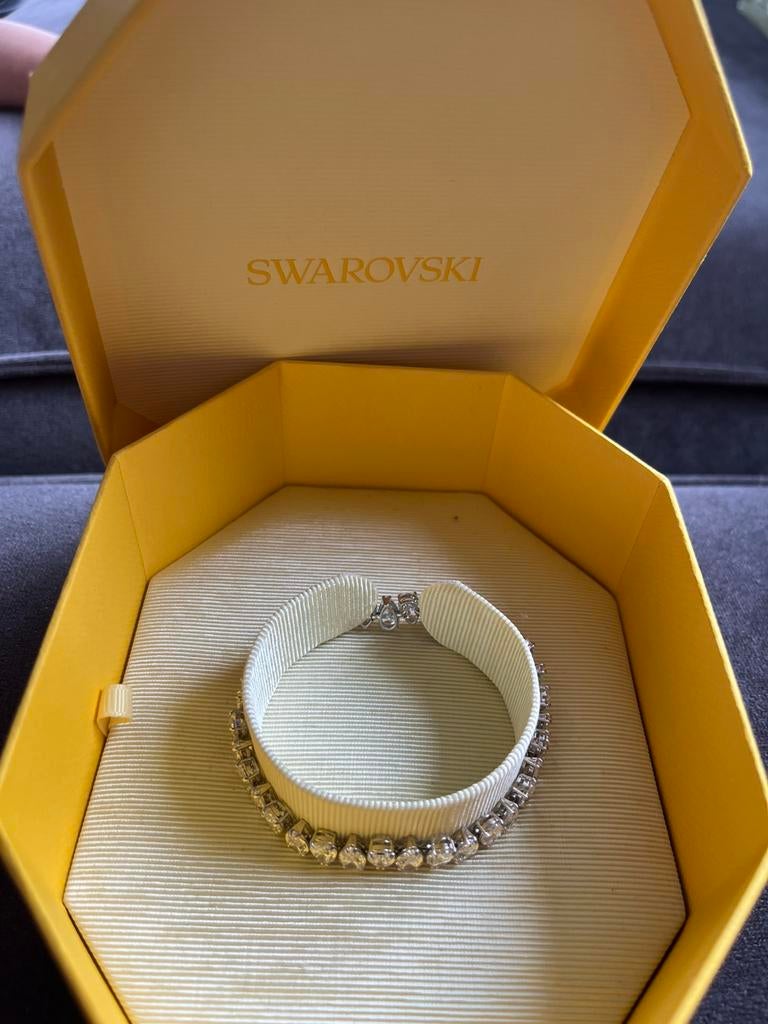 Swarovski, Ophalen of Verzenden, Zo goed als nieuw, Zilver, Met kristal