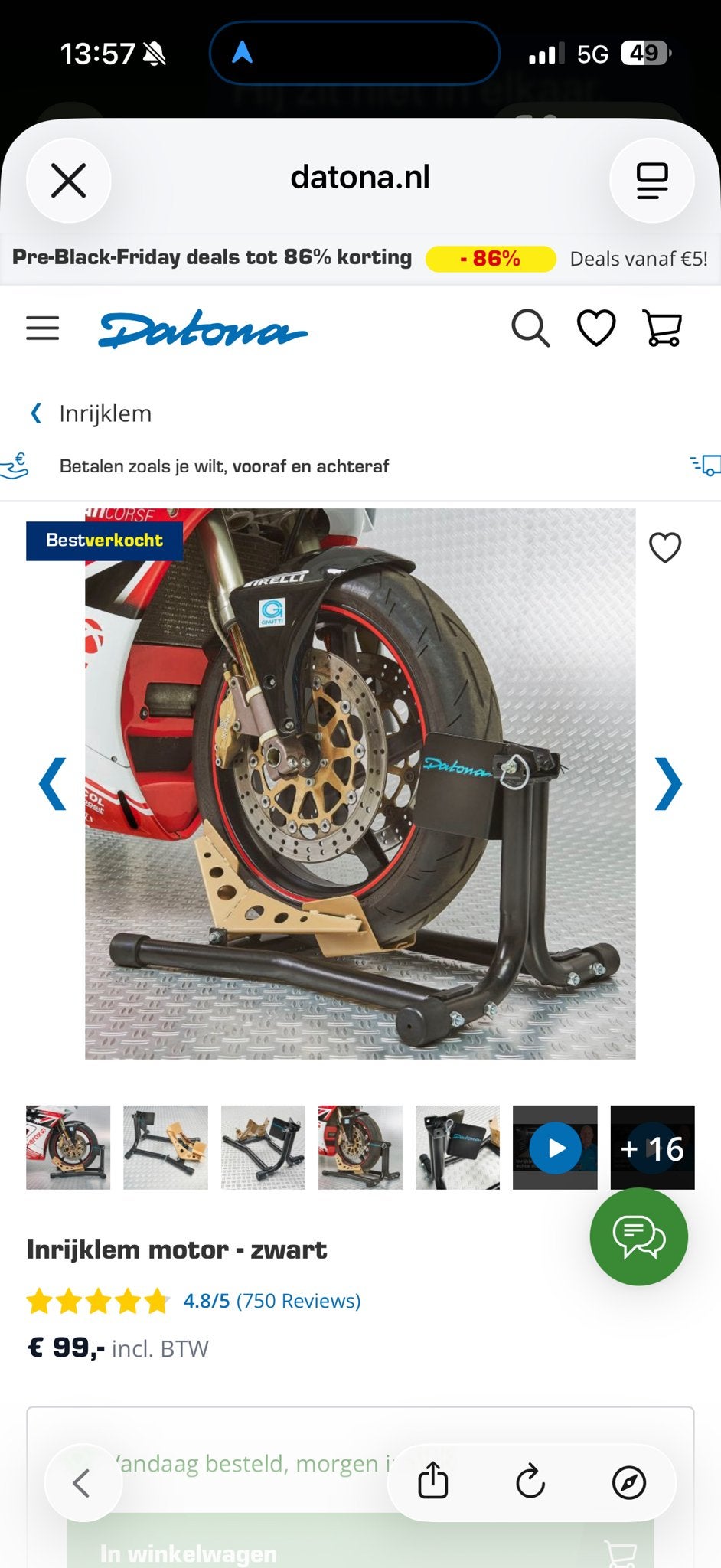 Best verkochte inrijklem voor motoren - Nieuw, Ophalen of Verzenden, Nieuw