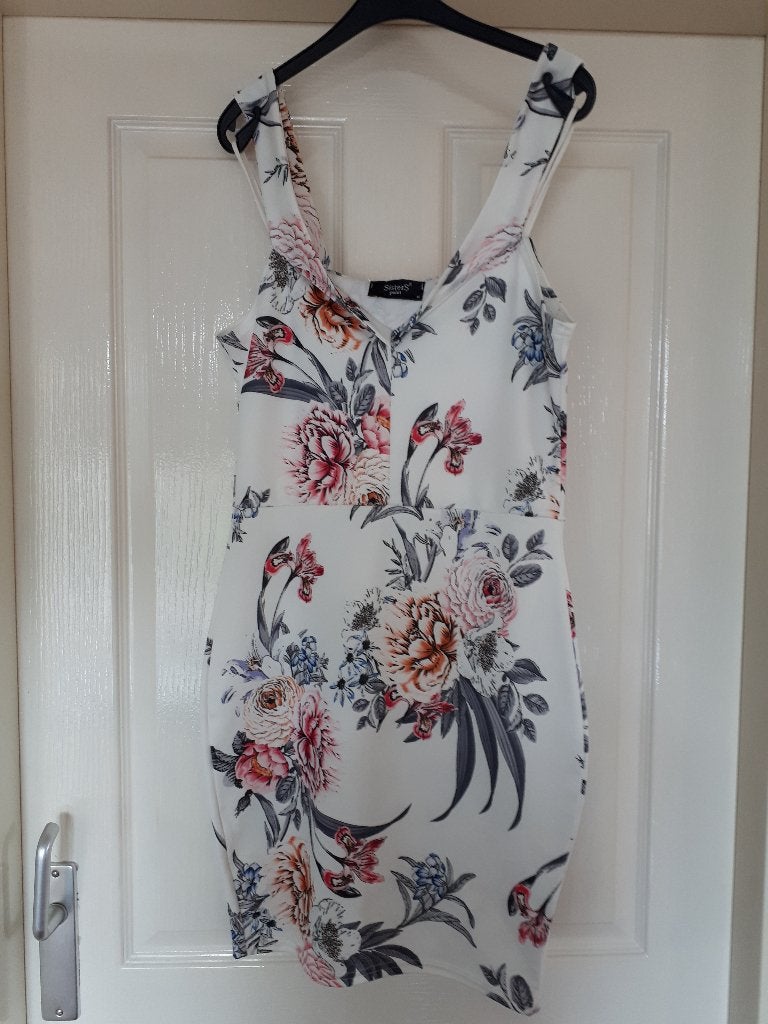 witte jurk met bloemen, maat M, sisterspoint, Maat 38/40 (M), Verzenden, Wit, Sisters Point