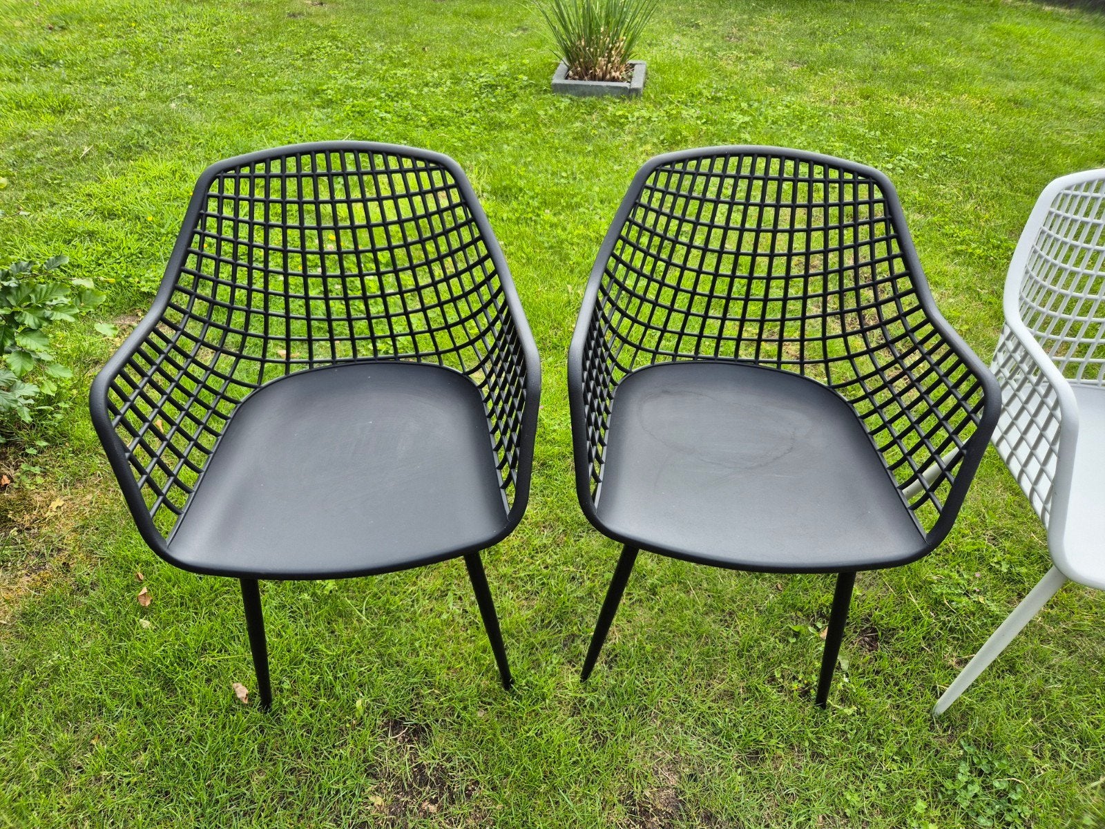2 zwarte Webbing kuipstoelen, Ophalen, Zo goed als nieuw