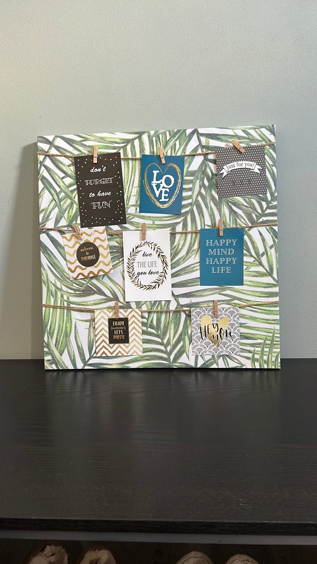Leuke planten doek met quotes, Ophalen, Meerkleurig, Decoratieobject, Zo goed als nieuw