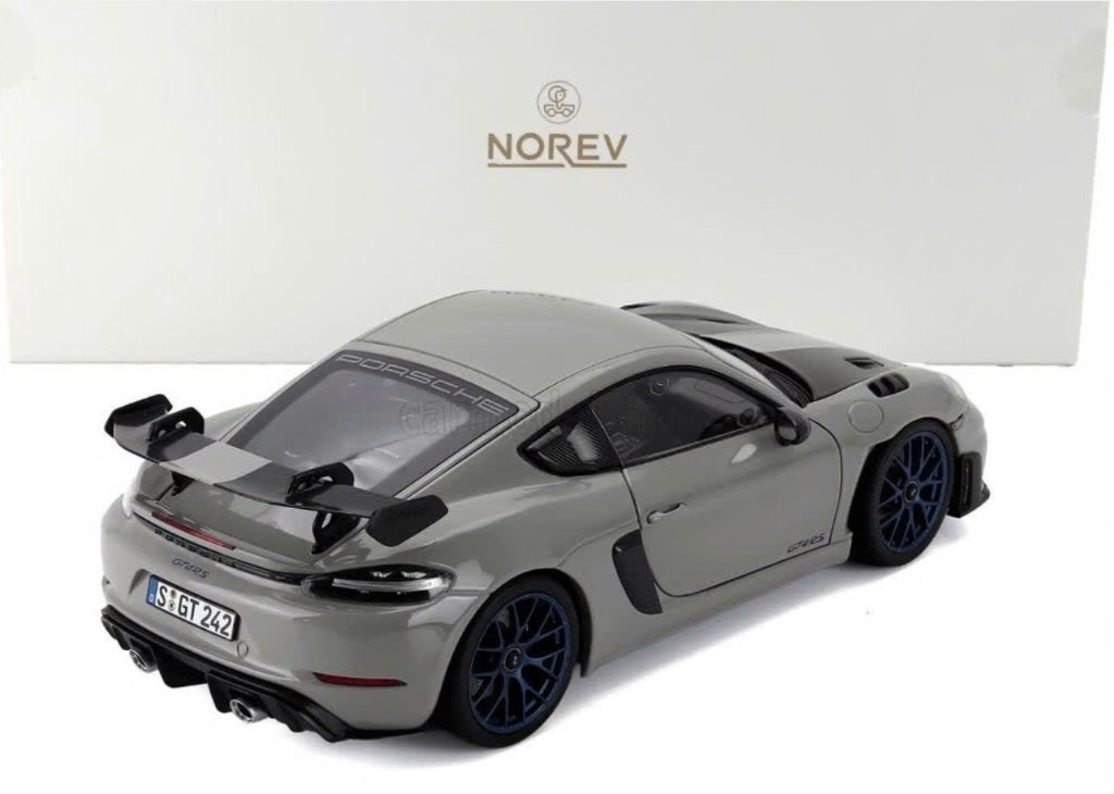Porsche Cayman GT4 RS Weissach Zilver 2023 1/18 NOREV 187253, Hobby en Vrije tijd, Verzenden, Nieuw, Auto, Overige merken
