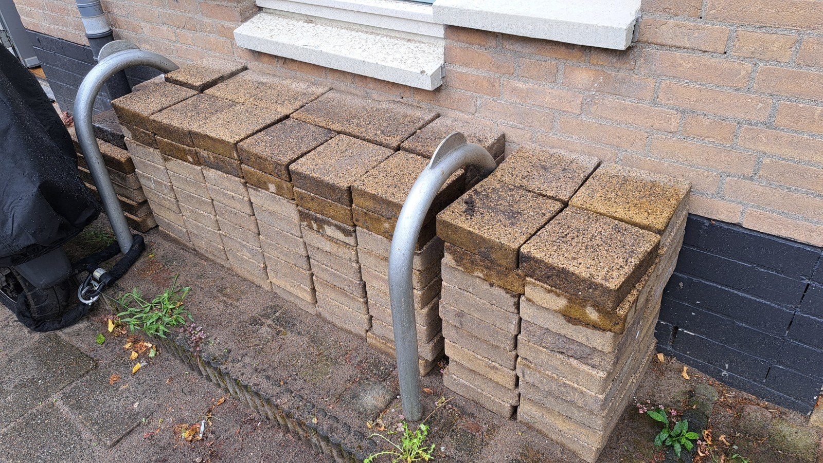 Tuintegels 20 x 20, Tuin en Terras, Tegels en Klinkers, Ophalen, Gebruikt, 5 tot 10 m², Beton