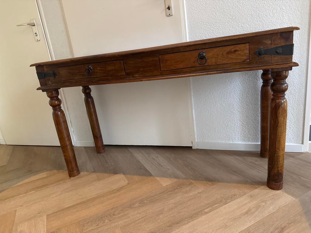 Houten sidetable met lades uit India, Ophalen of Verzenden