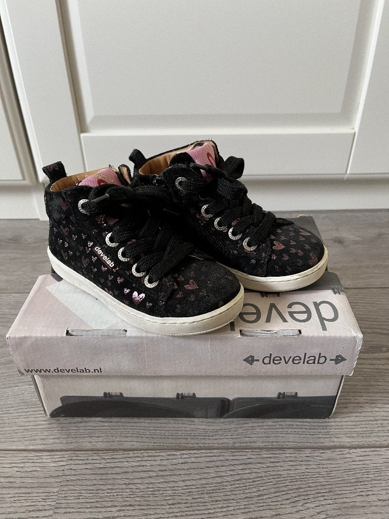 Develab schoen leder zwart maat 24, Gebruikt, Schoenen, Ophalen of Verzenden, Develab