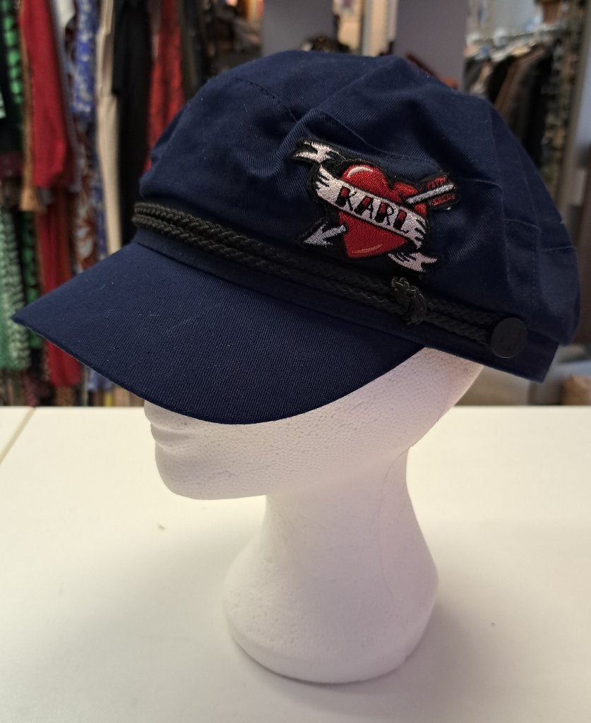 Karl Lagerfeld sailor cap / pet donkerblauw + details 50766, Kleding | Dames, Karl Lagerfeld, Karl Lagerfeld, ., .