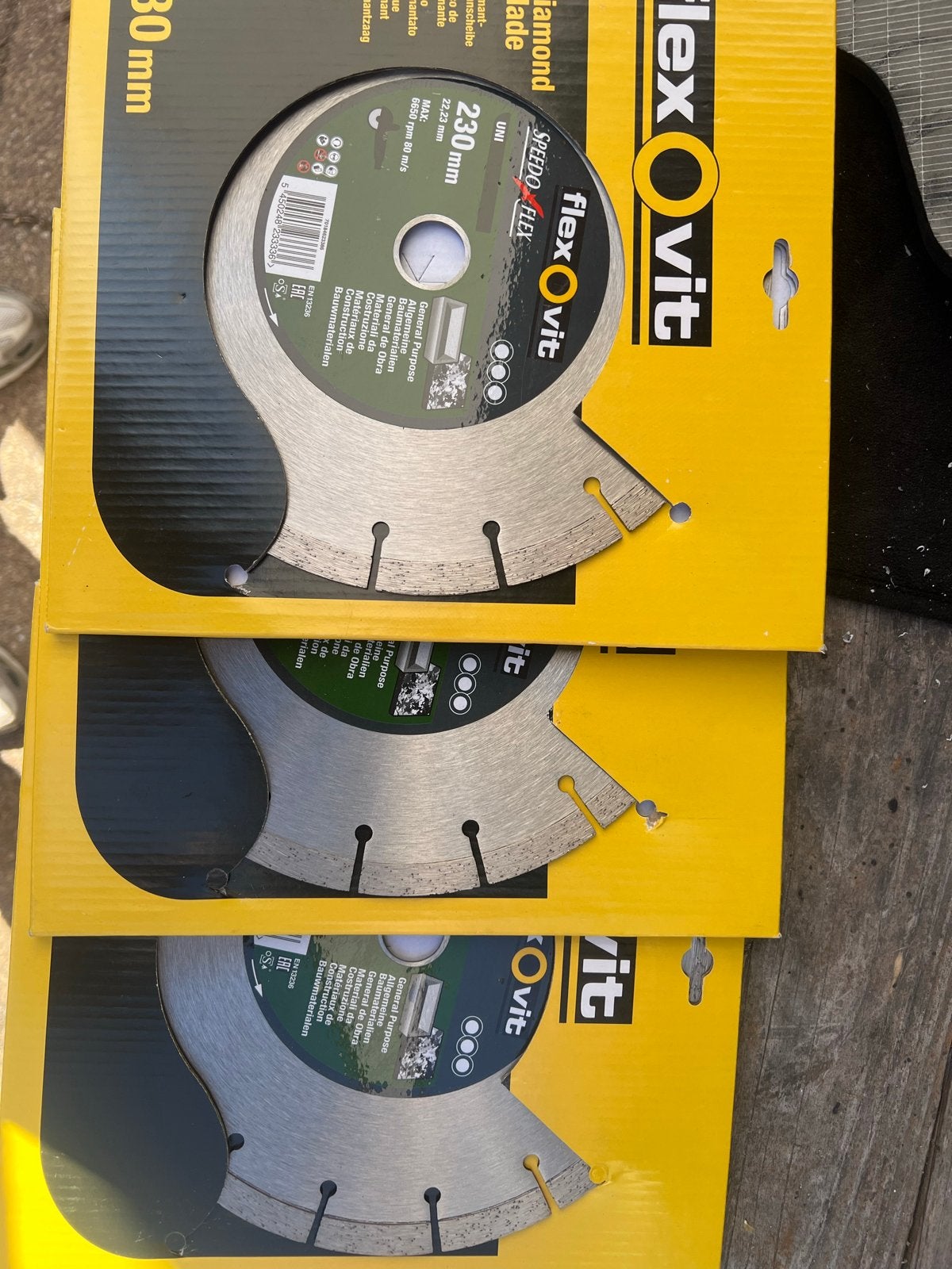 3x Flexovit Diamantschijf 230mm - Nieuw, Ophalen, Nieuw