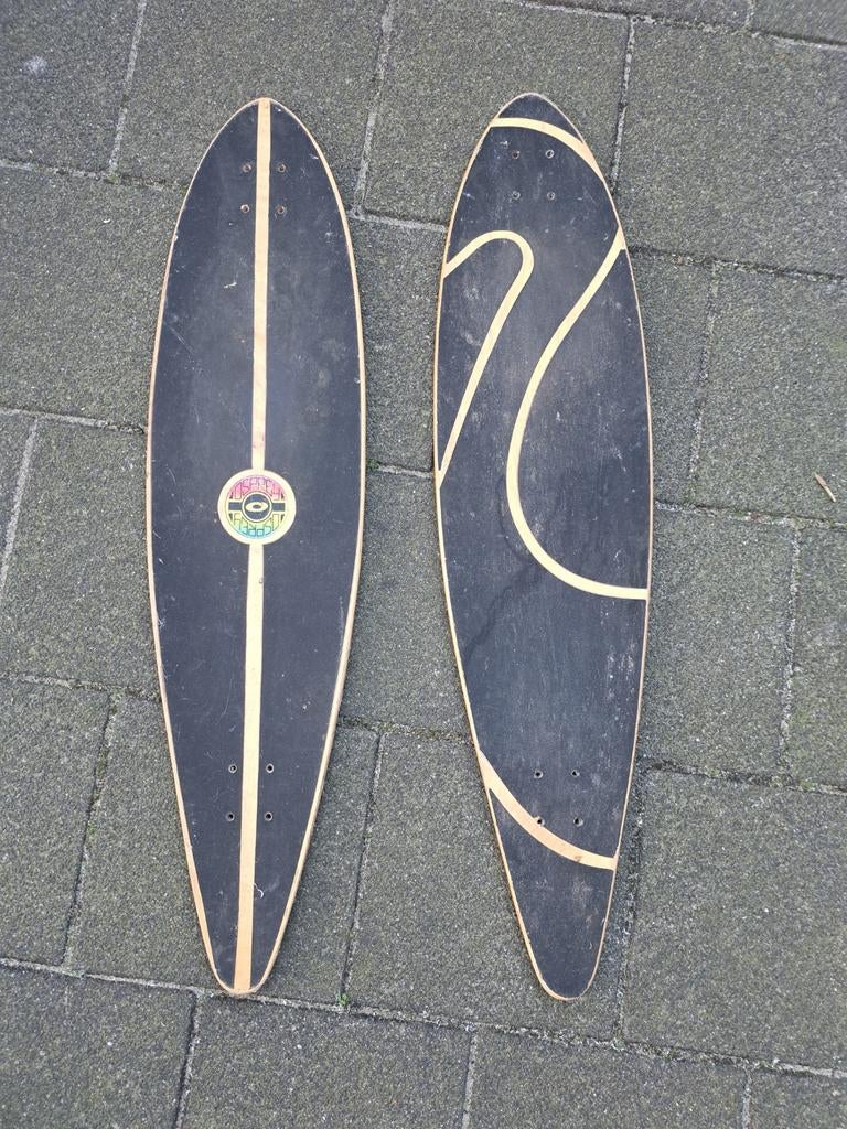 2x Osprey Longboard Skateboard Decks - Pintail (102x25,5cm), Sport en Fitness, Skateboarden, Ophalen, Gebruikt, Skateboard, Longboard
