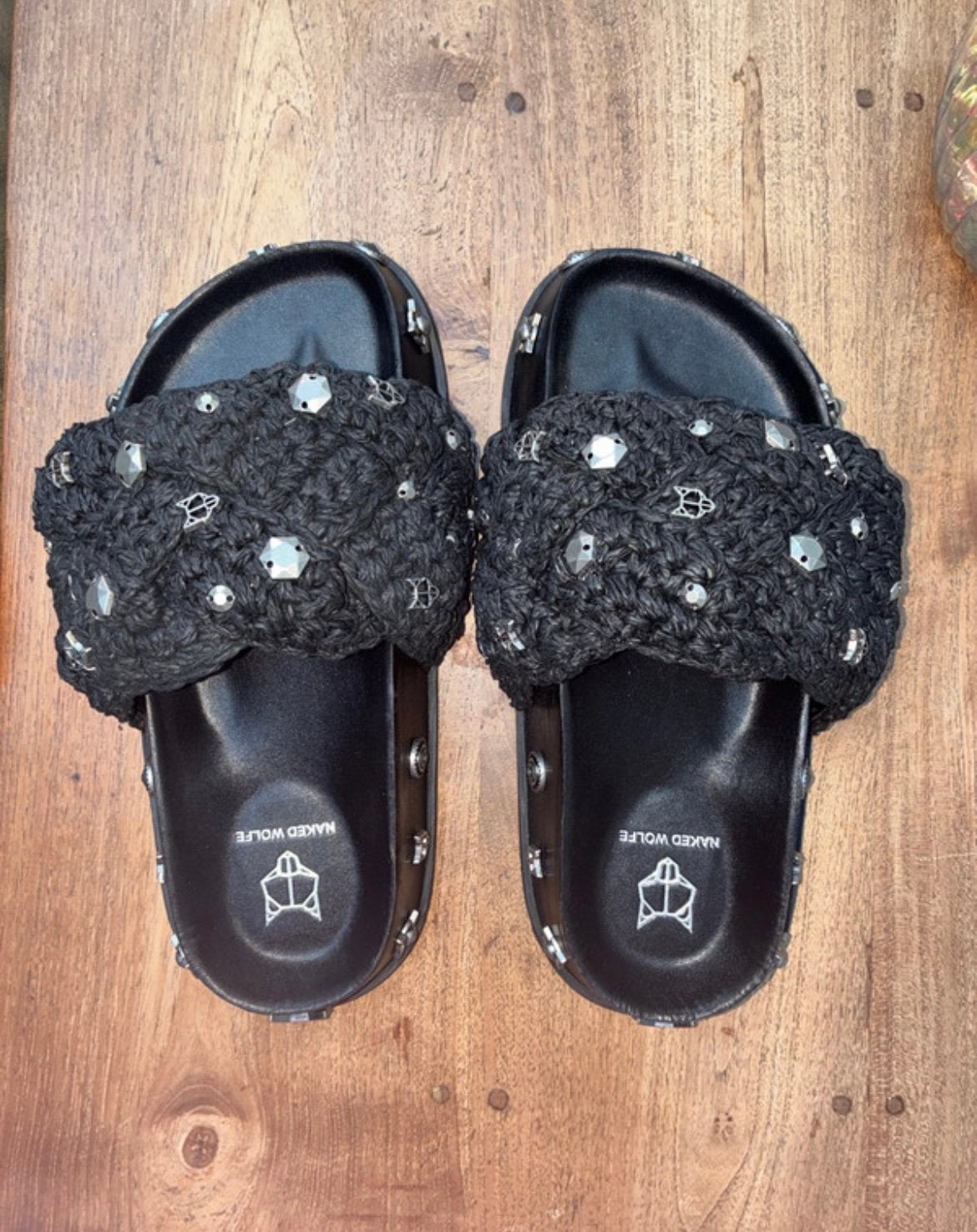 Naked Wolfe slippers, Slippers, Zwart, Ophalen of Verzenden, Zo goed als nieuw