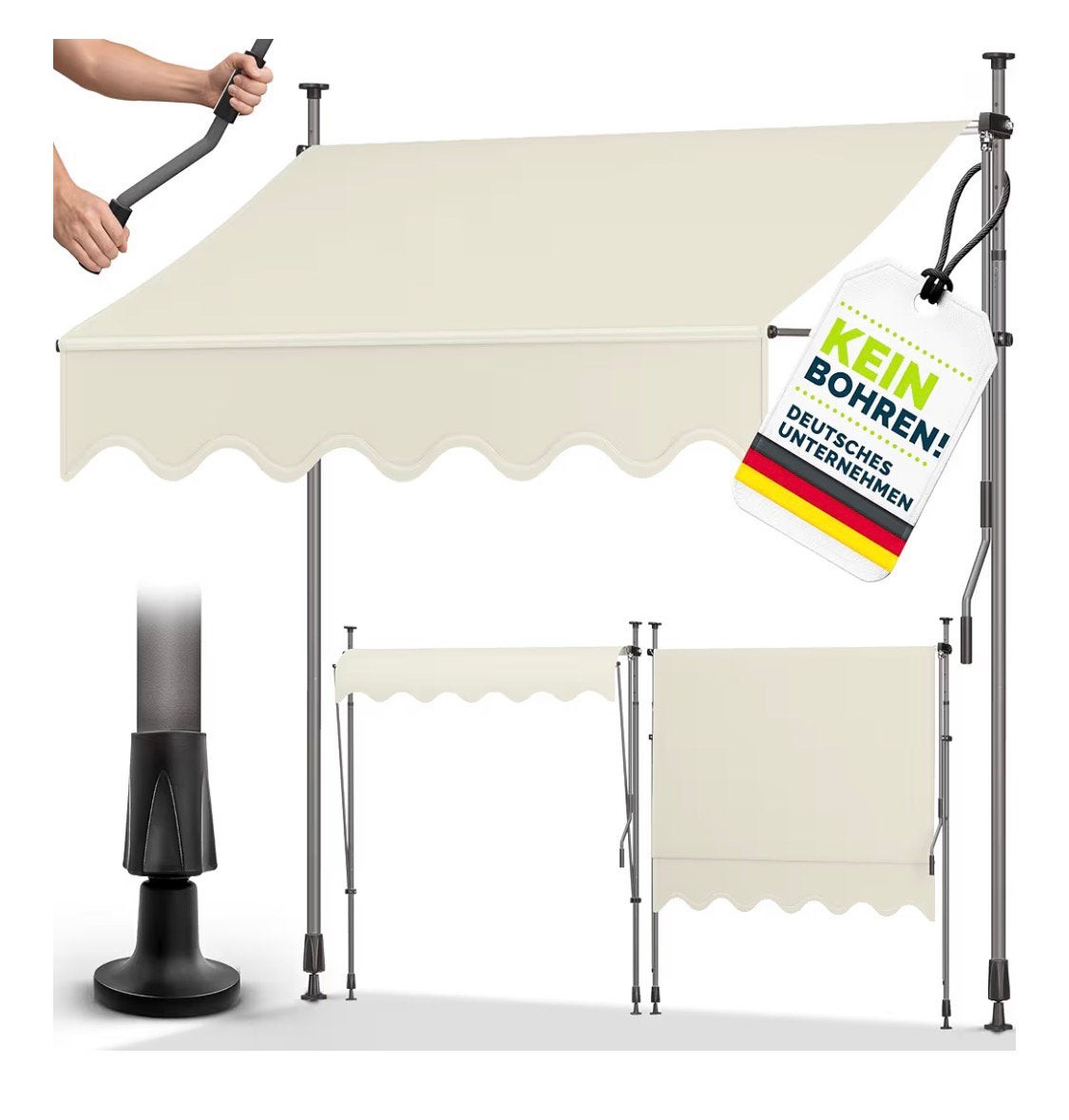 Balkonluifel / klemluifel voor balkon / zonnescherm, Tuin en Terras, Ophalen, Overige typen, Nieuw, Minder dan 250 cm