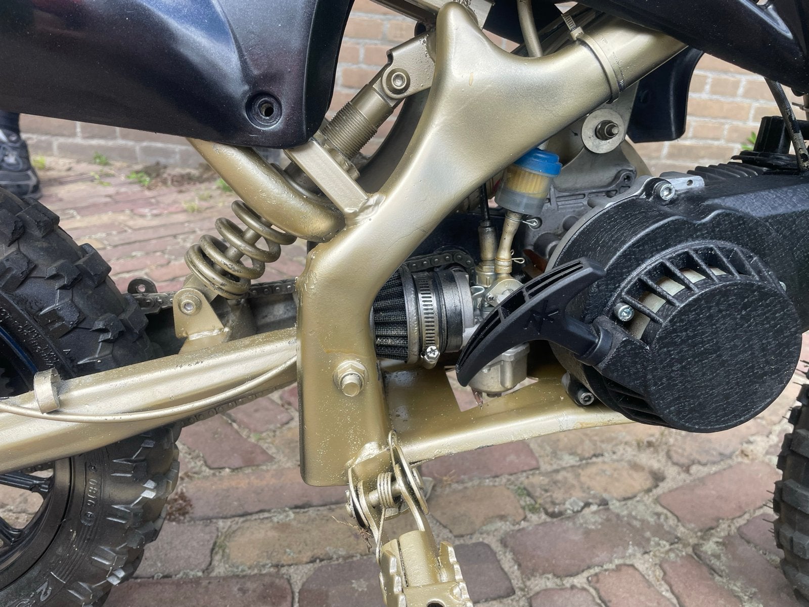 Stoere Pitbike - Perfect voor off-road plezier!, Fietsen en Brommers, Minibikes, Midibikes en Pitbikes, Ophalen, Gebruikt, Schijfrem
