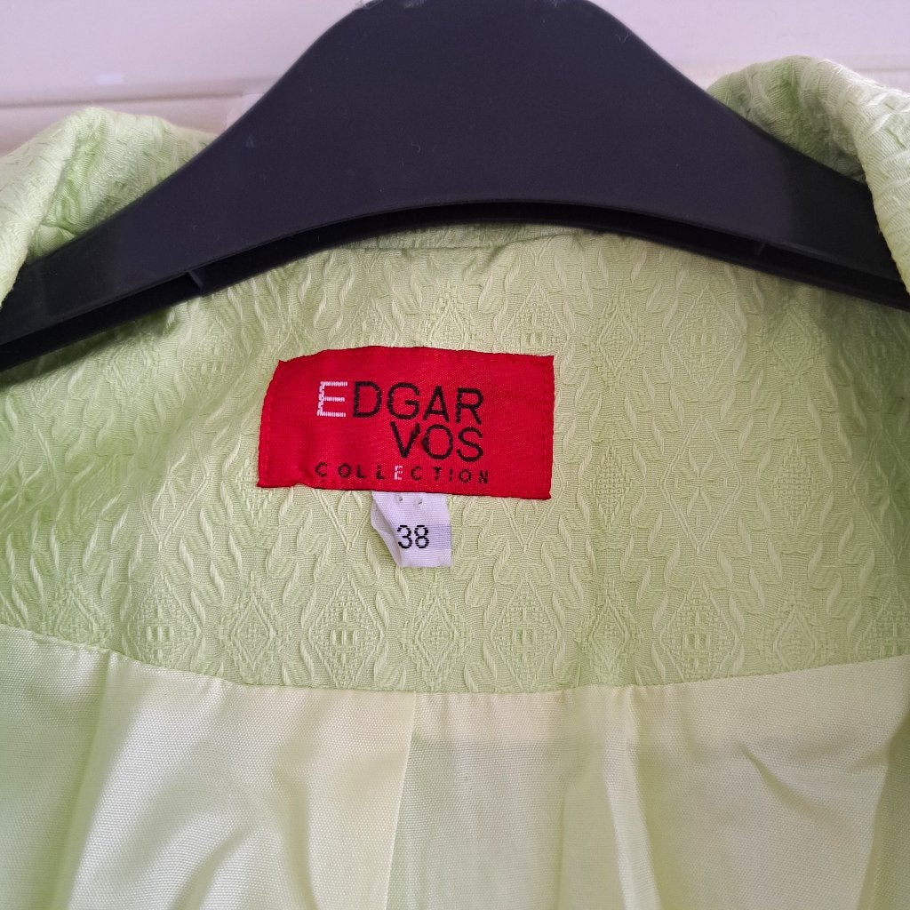 Edgar Vos Collection limegroen jasje als nieuw maat 38 48884, Maat 38/40 (M), Edgar Vos, ., Zo goed als nieuw