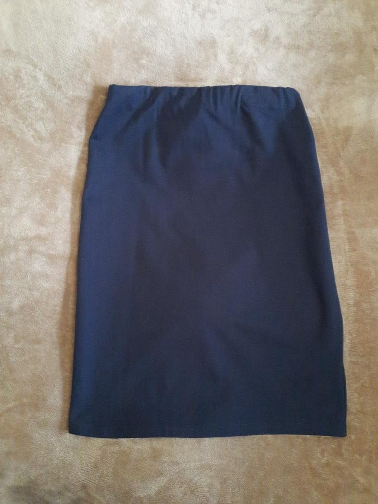 Basic blauw tricot rok maat xl, Blauw, Maat 46/48 (XL) of groter, Ophalen of Verzenden, Knielengte