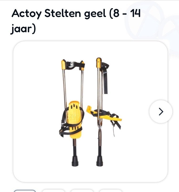 Actoy Stelten geel (8 - 14 jaar) met extra verhoging-set, Ophalen, Gebruikt