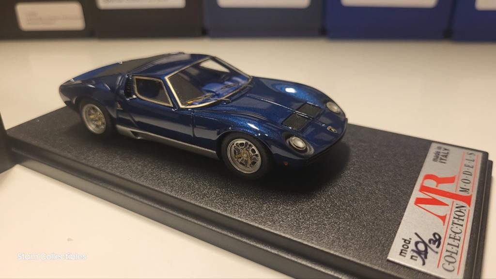 MR Collection Lamborghini Miura SV Blue / Blue Persia - 1971, Overige merken, Auto, Verzenden, Zo goed als nieuw