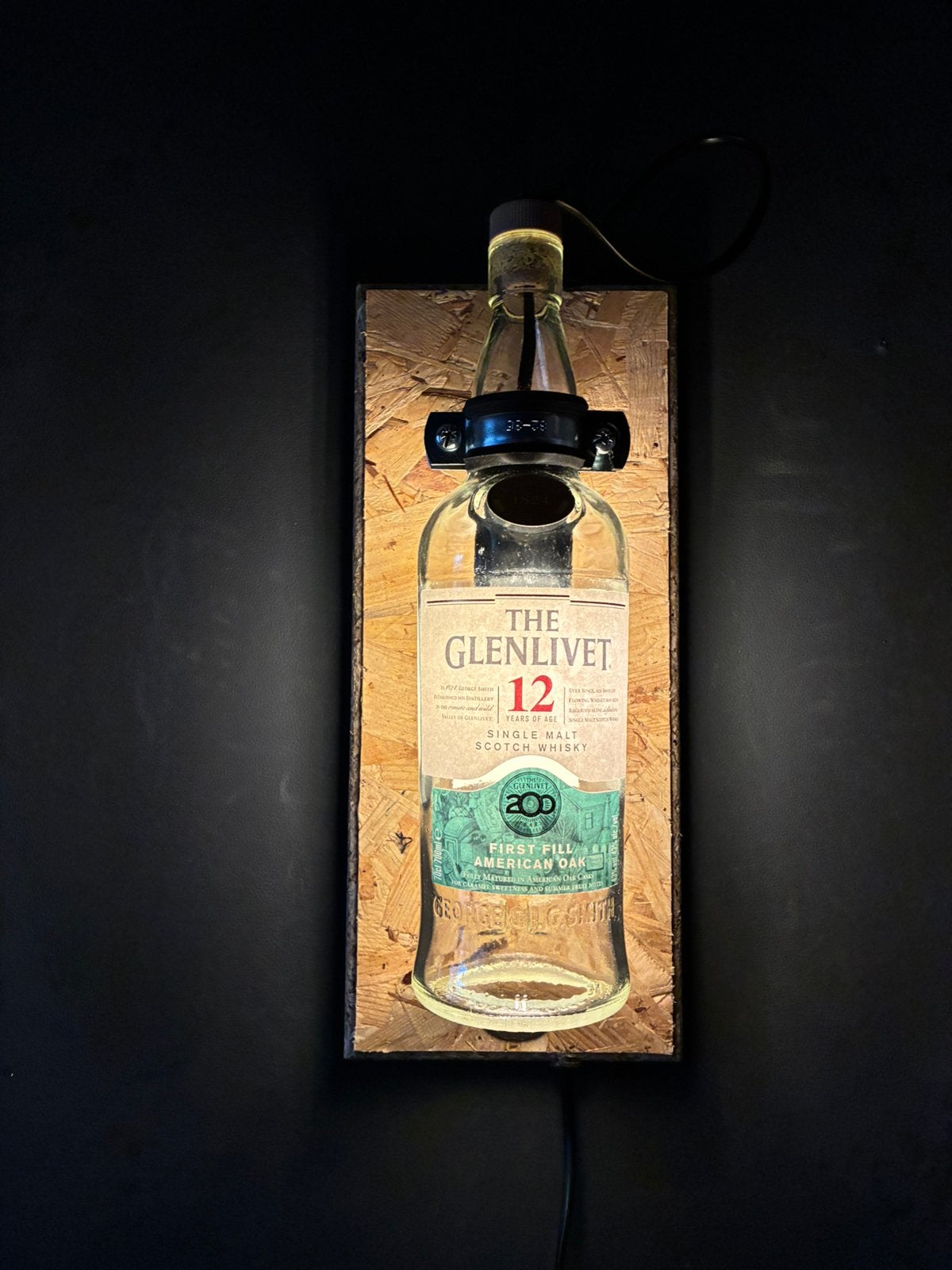 The glenlivet Wandlamp, Met schakelaar, Wandlamp, Glas, Meerkleurig