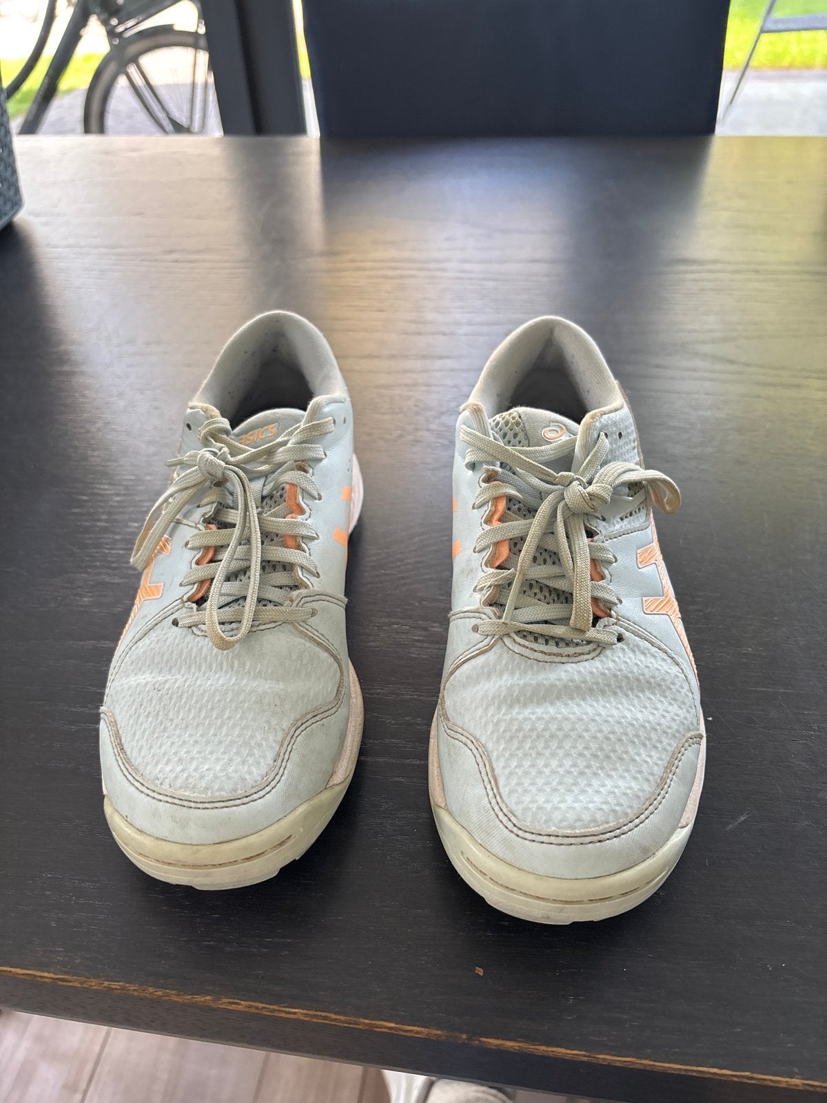 Asics veldhockey schoenen- lichtblauw/oranje - maat  38, Kleding | Dames, Ophalen of Verzenden, Gedragen, Blauw, Sportschoenen