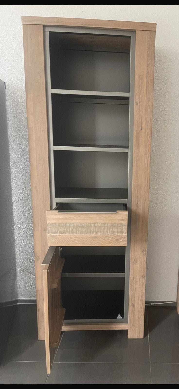 Boekenkast Vint grey H200x73x40, Huis en Inrichting, Kasten | Boekenkasten, Ophalen, Met plank(en), Gebruikt, 50 tot 100 cm