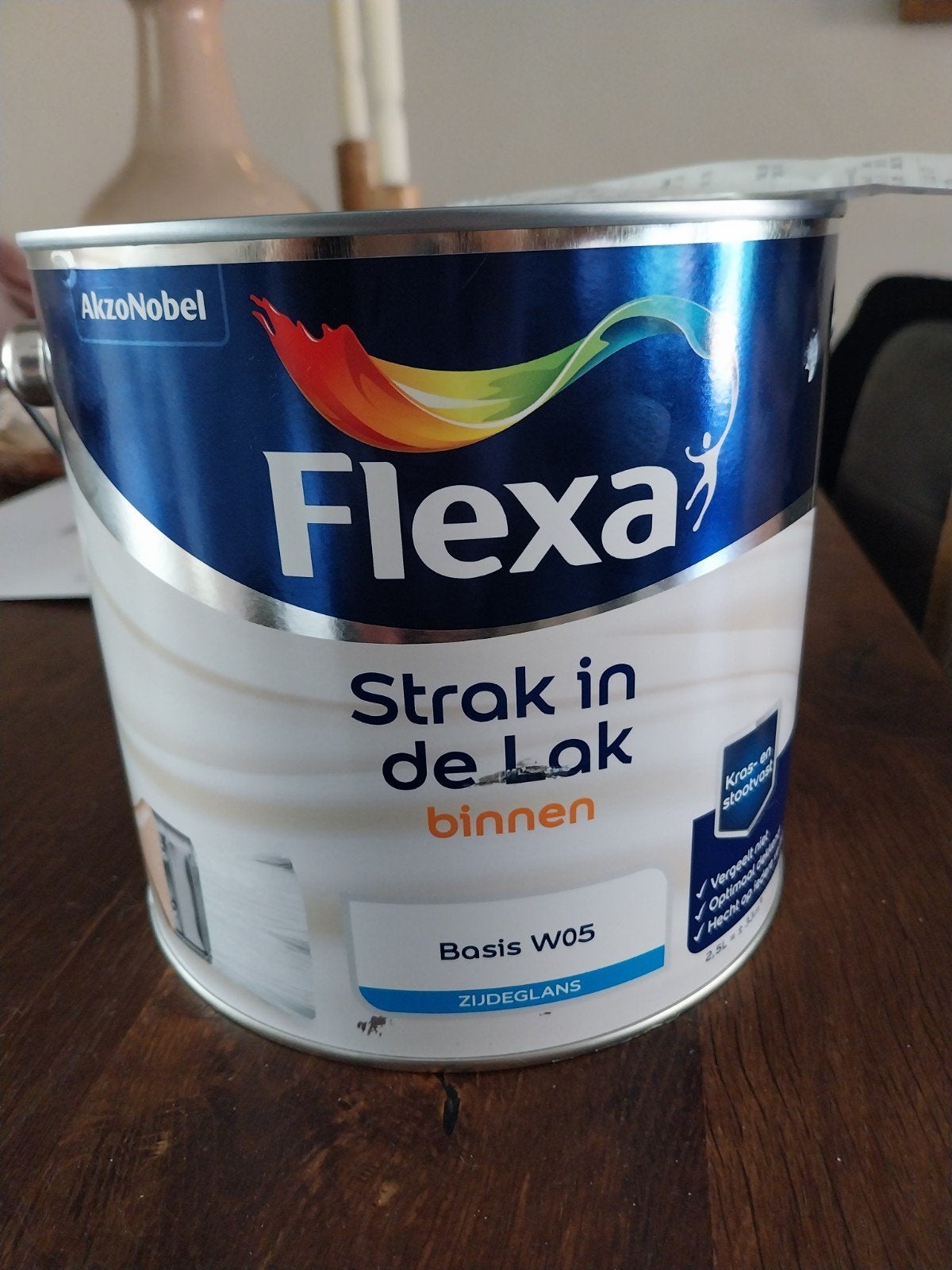 Flexa Strak in de Lak Binnen Zijdeglans Urban Taupe 2.5L, Ophalen
